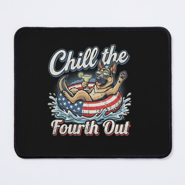 Item preview, Chill The Fourth Out Funny Patriotic Dog Summer Retro designed and sold by AdyKurniawan.
