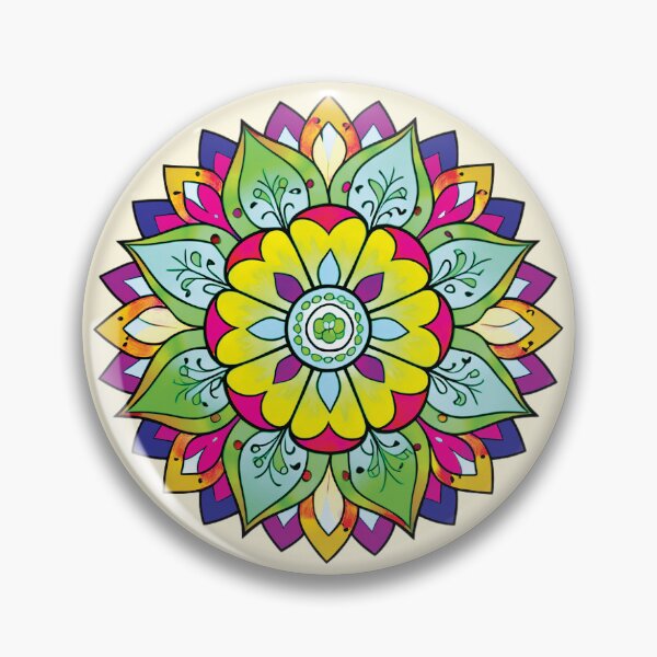 Item preview, Folk Mandala designed and sold by CharlottePlaceArt.