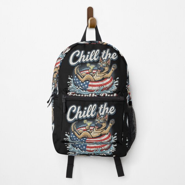 Item preview, Chill The Fourth Out Funny Patriotic Dog Summer Retro designed and sold by AdyKurniawan.