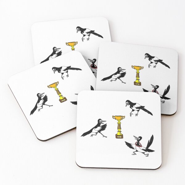 Item preview, Funny Magpie Heist Trio – Stolen Trophy Championship Bird Meme Sticker designed and sold by MyxaART.