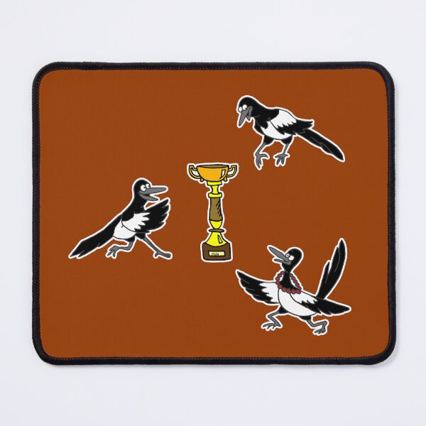 Item preview, Funny Magpie Heist Trio – Stolen Trophy Championship Bird Meme Sticker designed and sold by MyxaART.