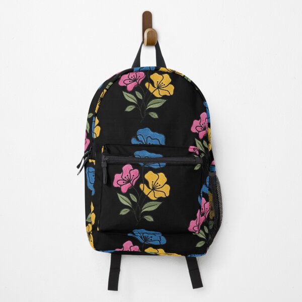 Item preview, Colorful Line Art Floral Embroidery designed and sold by ColorSplash123.