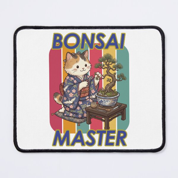 Item preview, A cat enjoying bonsai designed and sold by LOVEARTDESIGN.