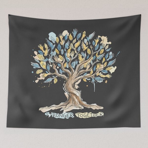 Item preview, Stronger Together Watercolor Unity & Peace Tree designed and sold by SoulPT.