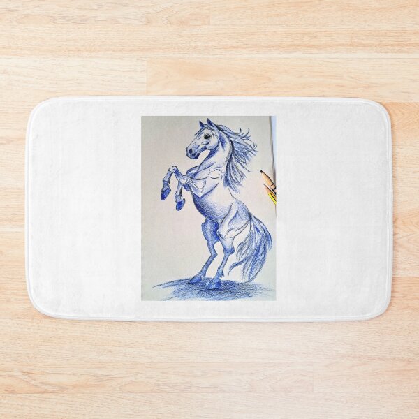 Item preview, Majestic Blue Horse Pencil Drawing designed and sold by Elenarte7.