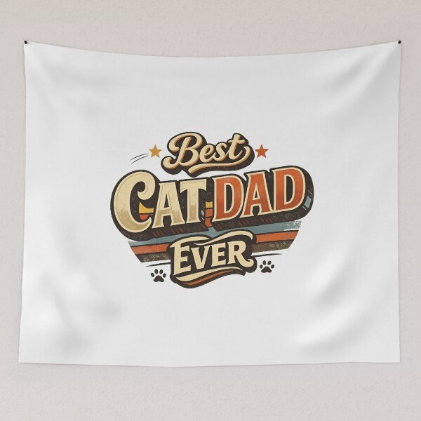Item preview, Best CAT DAD EVER Retro Vintage Style designed and sold by GiaoCalonas.