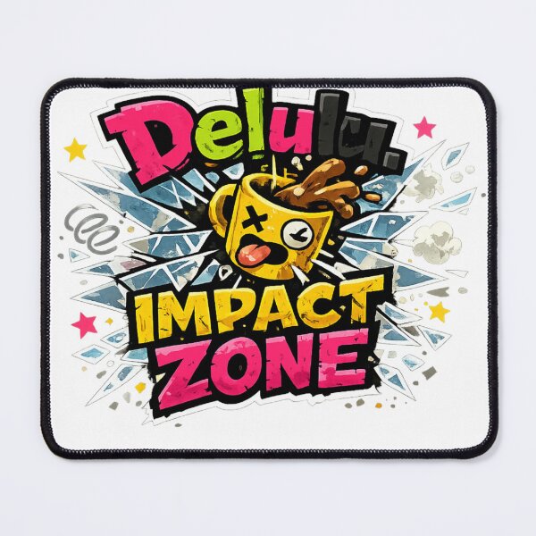 Item preview, Delulu Impact Zone – Chaotic Cartoon Sticker designed and sold by AstraDrip Studio.
