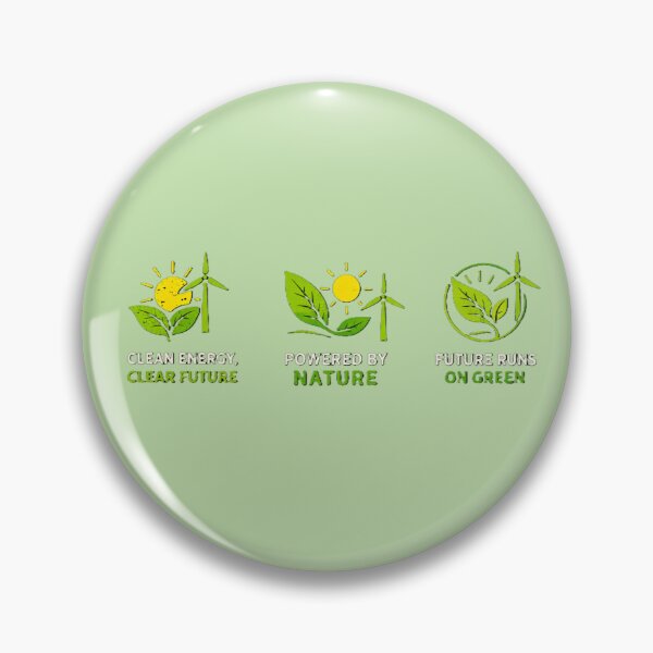 Item preview, Clean Energy Clear Future – Powered by Nature Green Energy Sustainability Design designed and sold by OrbitOfMind.