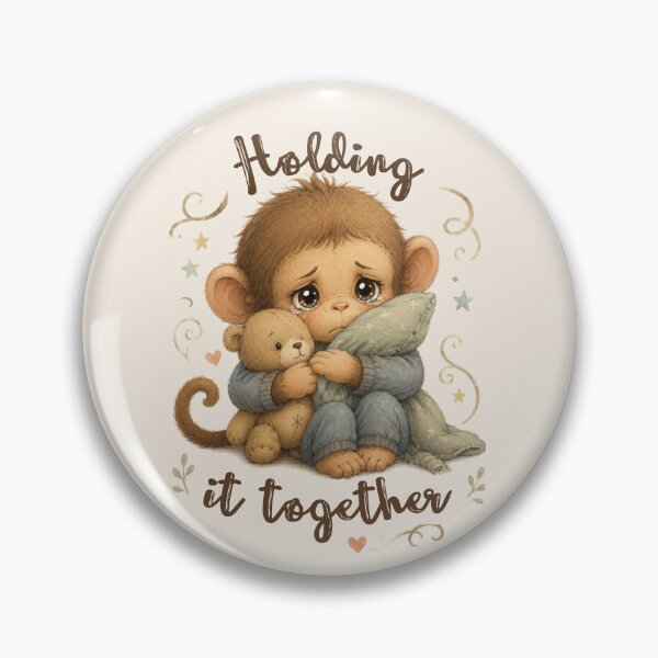 Item preview, Holding It Together Sad Baby Monkey designed and sold by SeoulInkSoul.