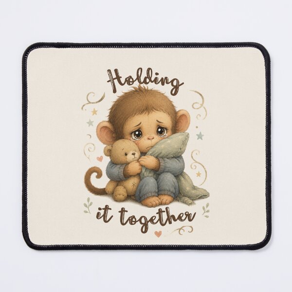 Item preview, Holding It Together Sad Baby Monkey designed and sold by SeoulInkSoul.