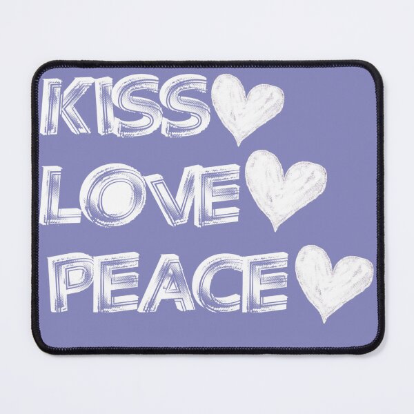 Item preview, Kiss Love Peace – Purple Word Art designed and sold by BayliloArtist.