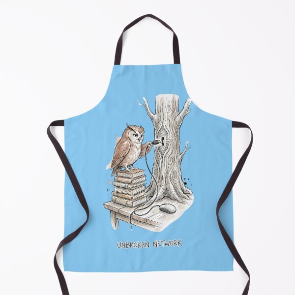 Item preview, Unbroken Network Wise Owl Tech Nature Illustration designed and sold by SoulPT.