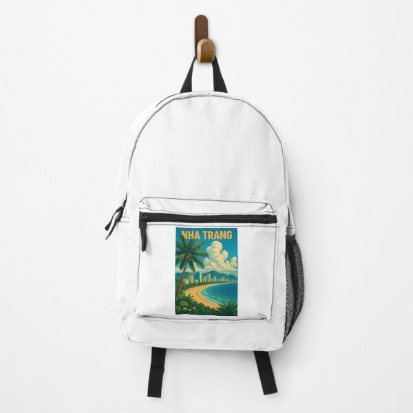 Item preview, Nha Trang Beachfront Skyline With Palm Trees And Mountains designed and sold by Nojrodr.