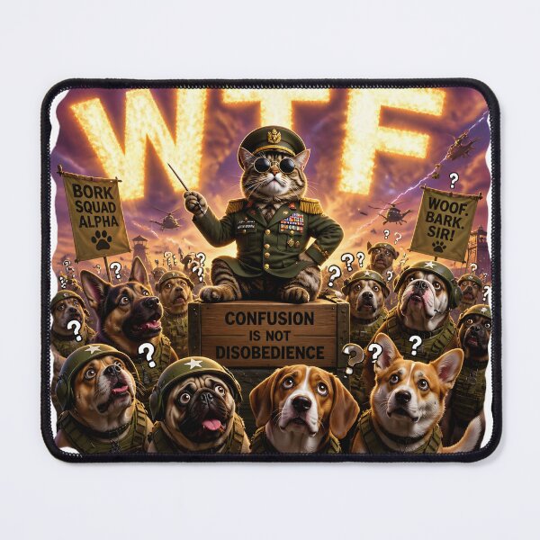Item preview, WTF Cat General Dog Army designed and sold by Idrojibz.