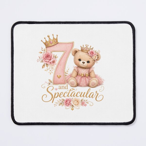 Item preview, Seven and Spectacular 7th Birthday Girl Princess Bear designed and sold by Seculinator.