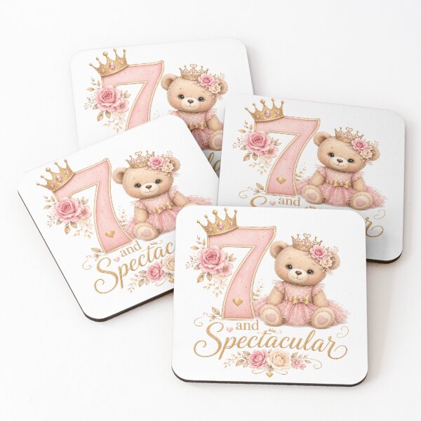 Item preview, Seven and Spectacular 7th Birthday Girl Princess Bear designed and sold by Seculinator.