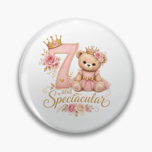 Item preview, Seven and Spectacular 7th Birthday Girl Princess Bear designed and sold by Seculinator.