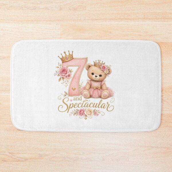 Item preview, Seven and Spectacular 7th Birthday Girl Princess Bear designed and sold by Seculinator.