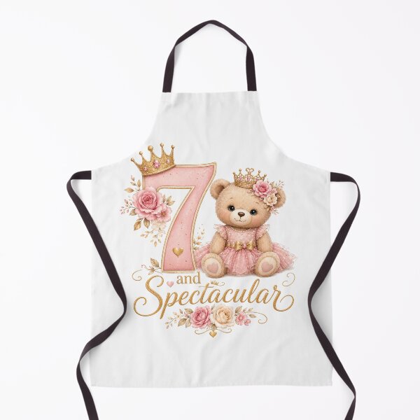 Item preview, Seven and Spectacular 7th Birthday Girl Princess Bear designed and sold by Seculinator.
