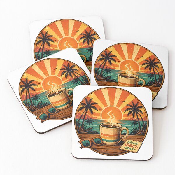 Item preview, Good Vibes Only: Retro Coffee & Sunshine designed and sold by Klein-Karoo.