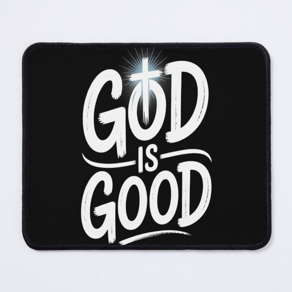 Item preview, God Is Good Minimalist Cross Bold Christian Typography designed and sold by stickercuffs.