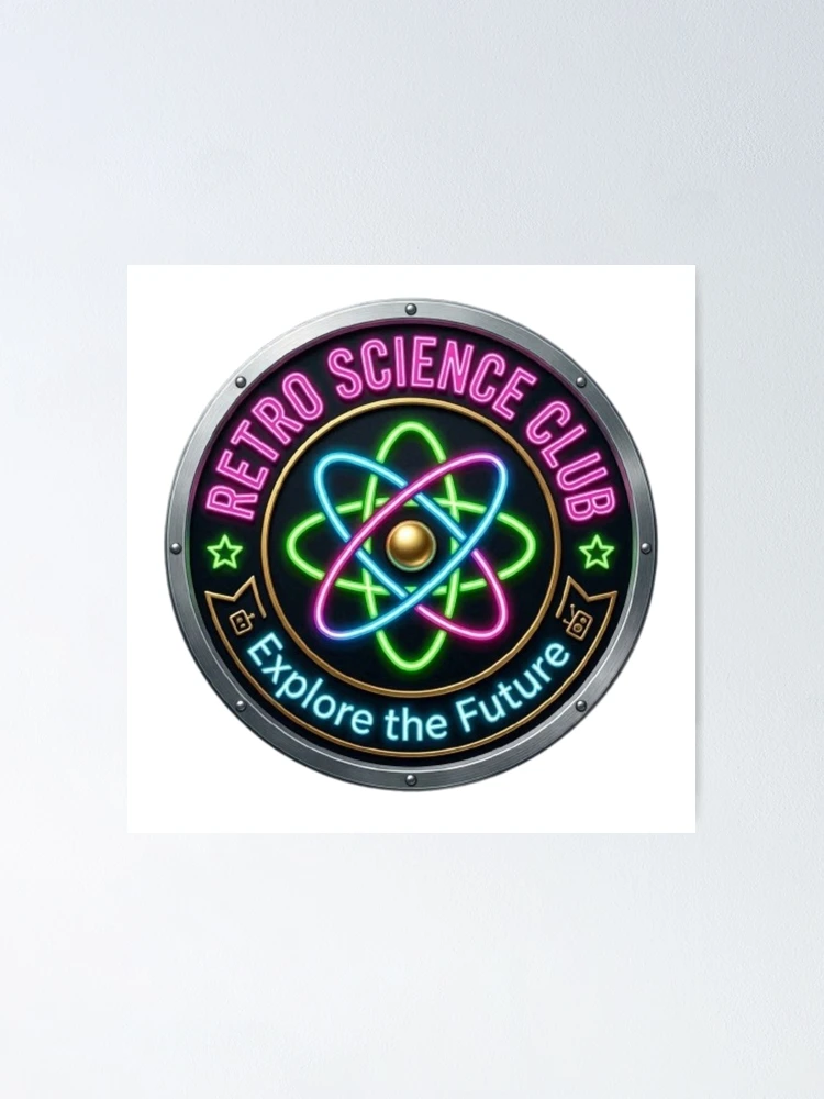 Thumbnail 1 of 3, Poster, Retro Science Club designed and sold by Monem-RASH.