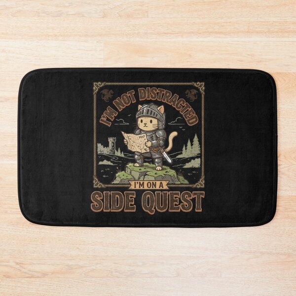 Item preview, Im On A Side Quest Funny Cat Knight Tabletop RPG designed and sold by AdyKurniawan.