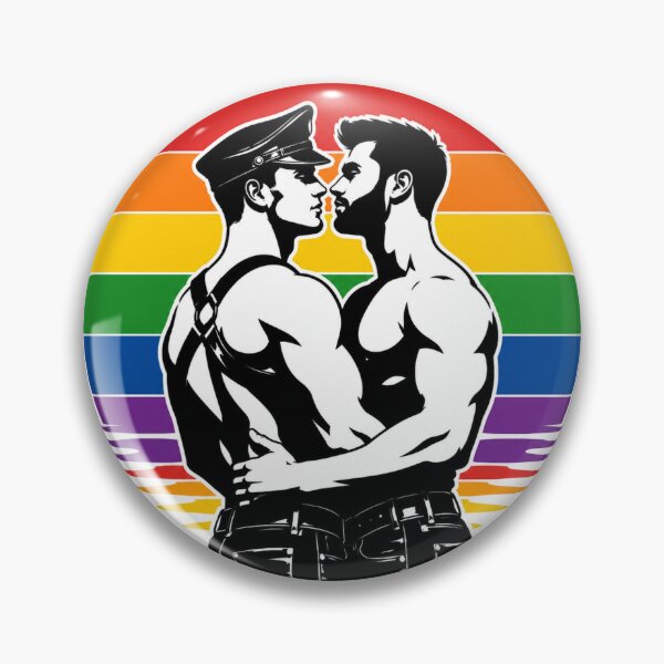 Item preview, Gay Pride Couple – LGBTQ Rainbow Love Retro Design designed and sold by FrenchieFever.