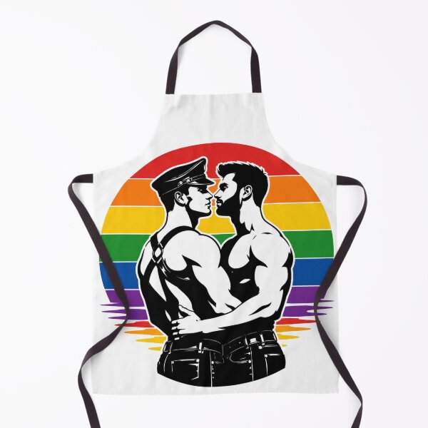 Item preview, Gay Pride Couple – LGBTQ Rainbow Love Retro Design designed and sold by FrenchieFever.