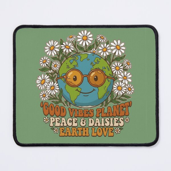 Item preview, Good Vibes Planet Retro Earth Day Daisies by Vintry off. designed and sold by VintryOff.