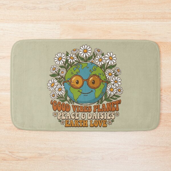 Item preview, Good Vibes Planet Retro Earth Day Daisies by Vintry off. designed and sold by VintryOff.