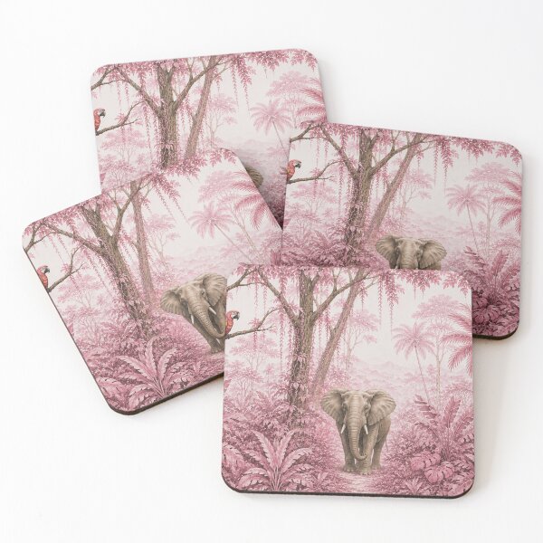Artikelvorschau, Pink Majestic Jungle Wildlife Wall Art Print | Tropical Forest Animal Mural Decor | Nature Nursery Artwork entworfen und verkauft von Hookesmode.