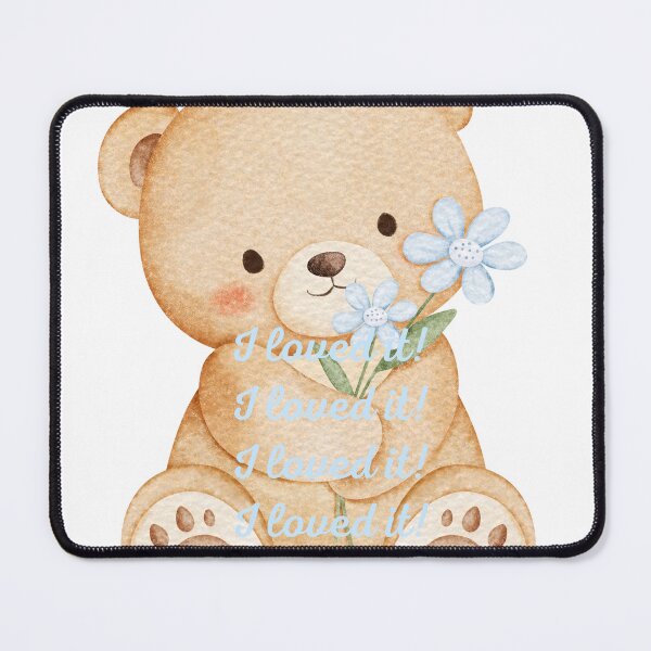 Item preview, Cute Watercolor Teddy Bear with Blue Flowers designed and sold by BoldcreationsM.