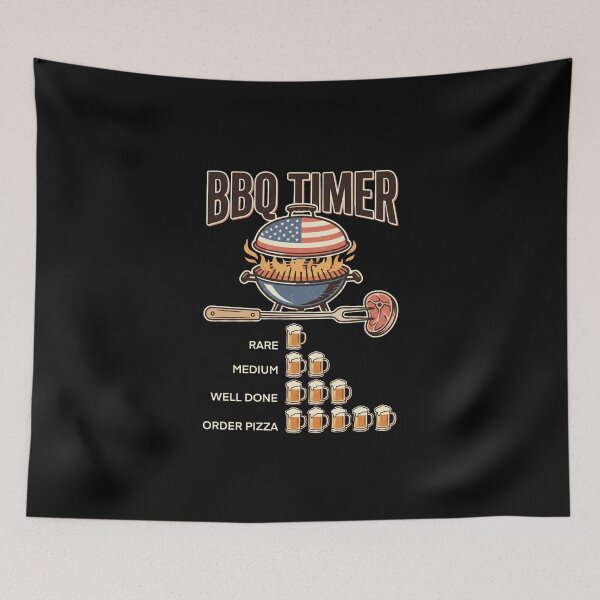 Item preview, BBQ Timer Funny Beer Grilling Dad Humor designed and sold by dudelinart.