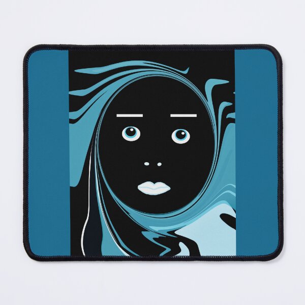 Item preview, Abstract Face in Blue Tones designed and sold by Elaine M Hayward .