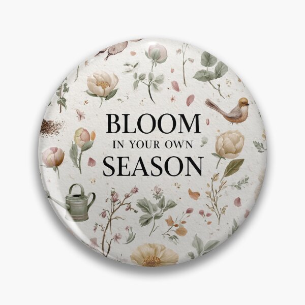 Item preview, Bloom In Your Own Season Botanical – Vintage Cottagecore Flower Pattern designed and sold by OpenDreamArts.