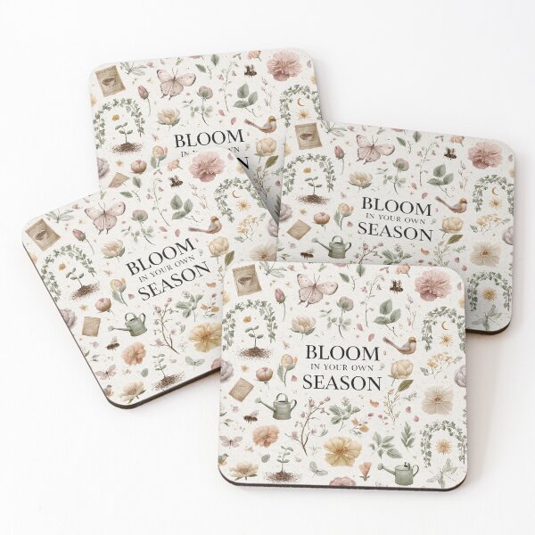 Item preview, Bloom In Your Own Season Botanical – Vintage Cottagecore Flower Pattern designed and sold by OpenDreamArts.