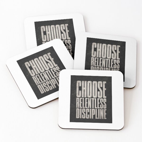 Item preview, Relentless Discipline Statement Dark Typography Design designed and sold by PrintxforxYou.