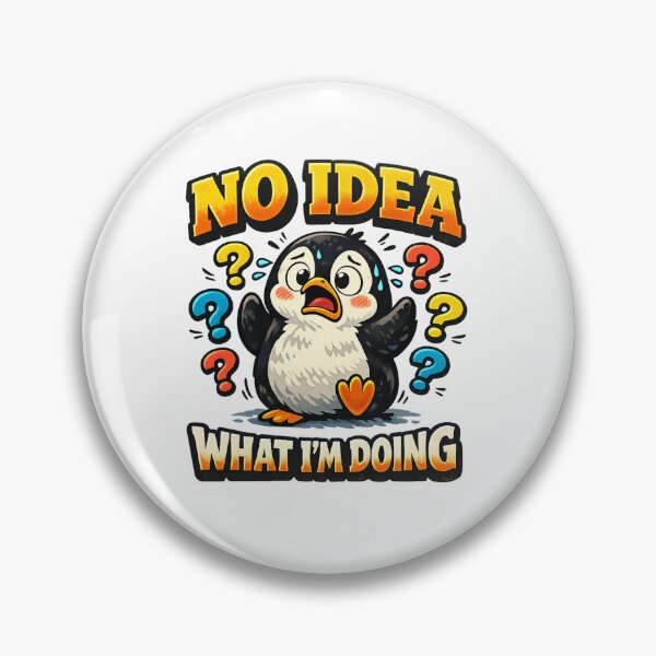 Item preview, No Idea What I'm Doing – Confused Funny Penguin Humor Art | Relatable Life Gift designed and sold by irfanshikh.