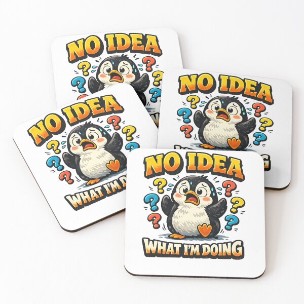 Item preview, No Idea What I'm Doing – Confused Funny Penguin Humor Art | Relatable Life Gift designed and sold by irfanshikh.