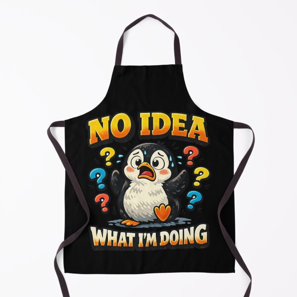 Item preview, No Idea What I'm Doing – Confused Funny Penguin Humor Art | Relatable Life Gift designed and sold by irfanshikh.