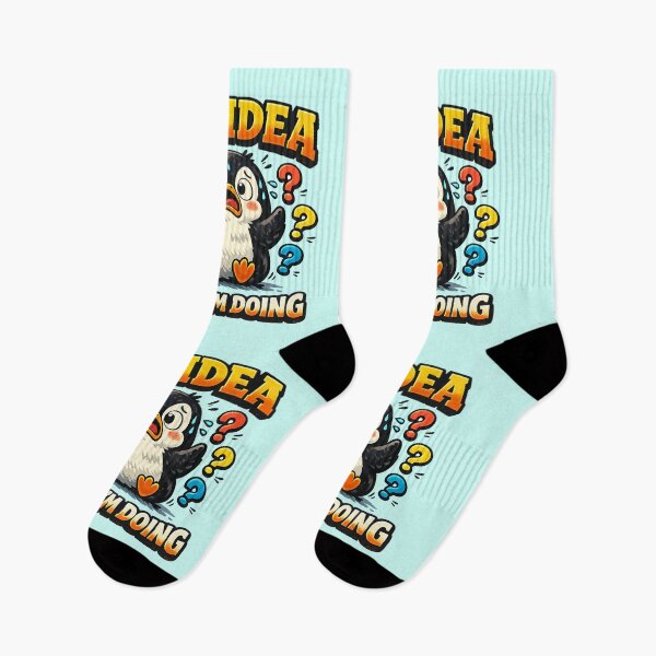 Item preview, No Idea What I'm Doing – Confused Funny Penguin Humor Art | Relatable Life Gift designed and sold by irfanshikh.