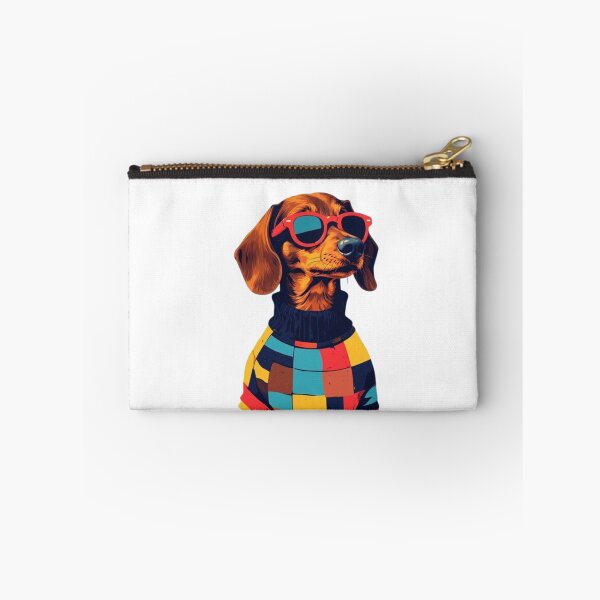 Item preview, Summer Cool Dachshund Shirt – Trendy Wiener Dog in Red Sunglasses, Colorful Patchwork Sweater, Modern Coastal Aesthetic Summer 2026 Tee designed and sold by Ditstyle.