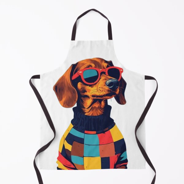 Item preview, Summer Cool Dachshund Shirt – Trendy Wiener Dog in Red Sunglasses, Colorful Patchwork Sweater, Modern Coastal Aesthetic Summer 2026 Tee designed and sold by Ditstyle.