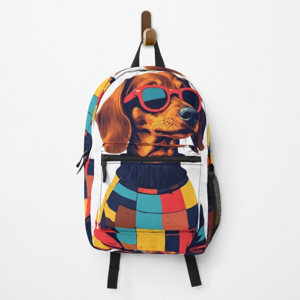 Item preview, Summer Cool Dachshund Shirt – Trendy Wiener Dog in Red Sunglasses, Colorful Patchwork Sweater, Modern Coastal Aesthetic Summer 2026 Tee designed and sold by Ditstyle.