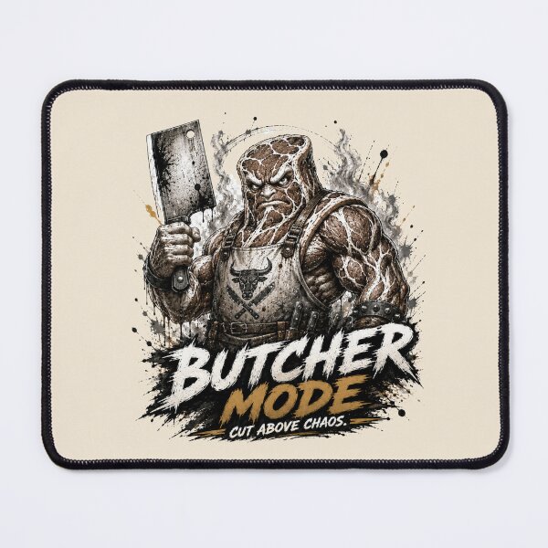 Item preview, Butcher Mode – Cut Above Chaos Funny Meat Design designed and sold by BlackSector77.