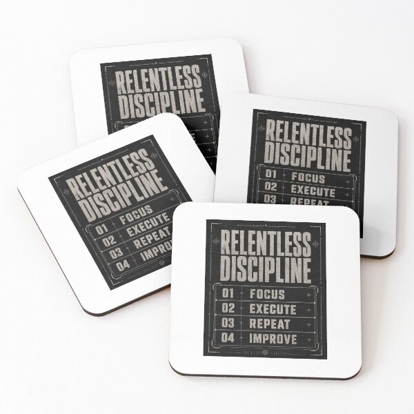 Item preview, Relentless Discipline Blueprint Typography Design designed and sold by PrintxforxYou.
