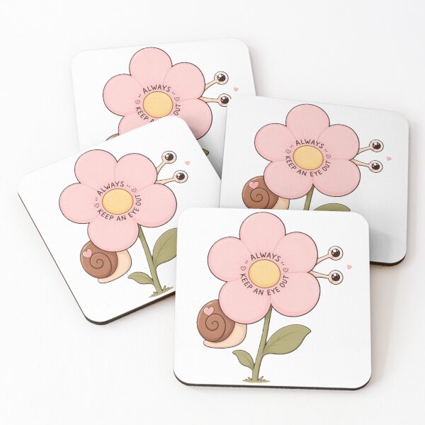 Item preview, Always Keep an Eye Out – Cute Snail Flower Sticker designed and sold by AstraDrip Studio.