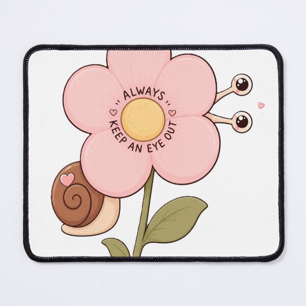 Item preview, Always Keep an Eye Out – Cute Snail Flower Sticker designed and sold by AstraDrip Studio.
