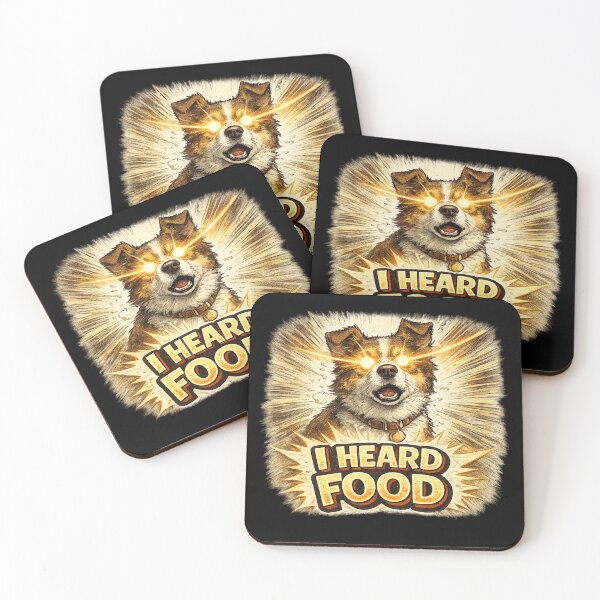 Item preview, I Heard Food – Epic Glowing Eyes Dog Dramatic Funny Art | Dog Lover Gift designed and sold by irfanshikh.